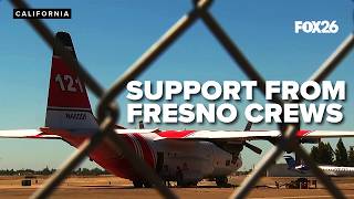 Fresno Co. firefighters and aircraft sent to help with Rock Fire threatening Inyo County