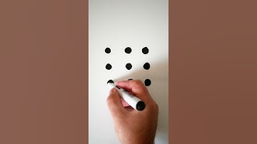 Thumbnail of How To Connect The 9 Dots With 4 Straight Lines Puzzle #shorts