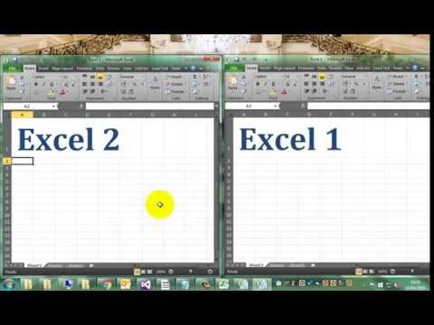 how to open excel in two different windows