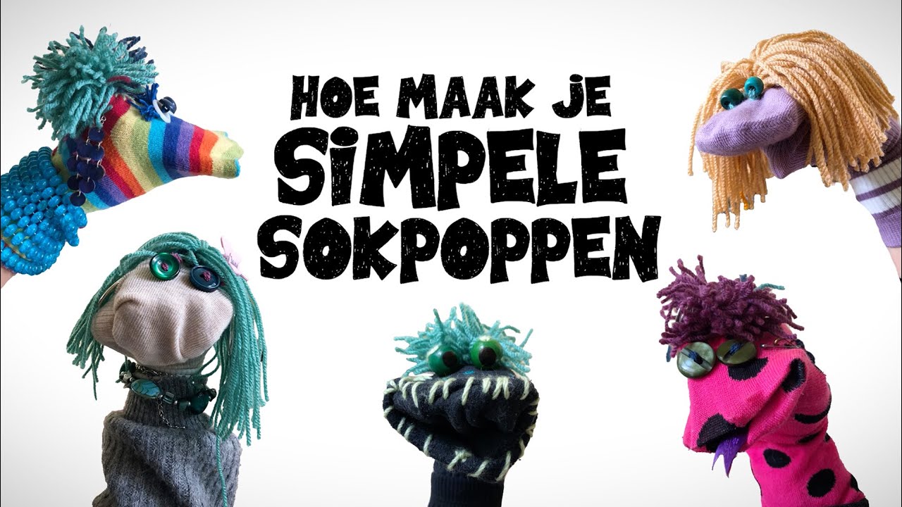 Simpele Sokpoppen maken - Create Easy Sockpuppets DIY