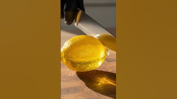 Glass Lemon Macro Shot | ASMR Aesthetic #glassart #asmr #lemon #cuttingskills #shorts #shortvideo