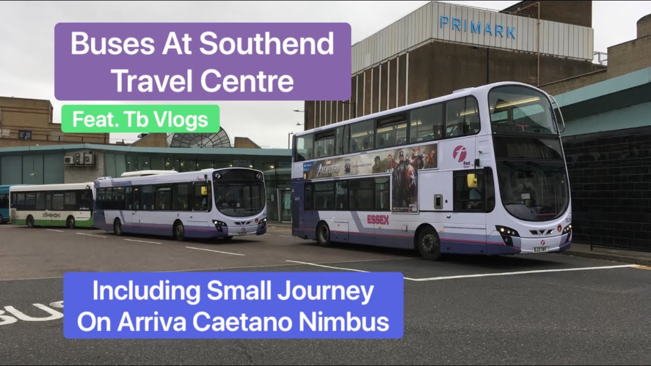 Buses At Southend Travel Centre And Journey On Arriva Caetano Nimbus