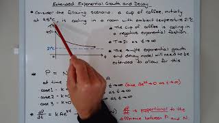 Introduction to the extended (modified) exponential growth & decay formula P = N + Ae^(kt)