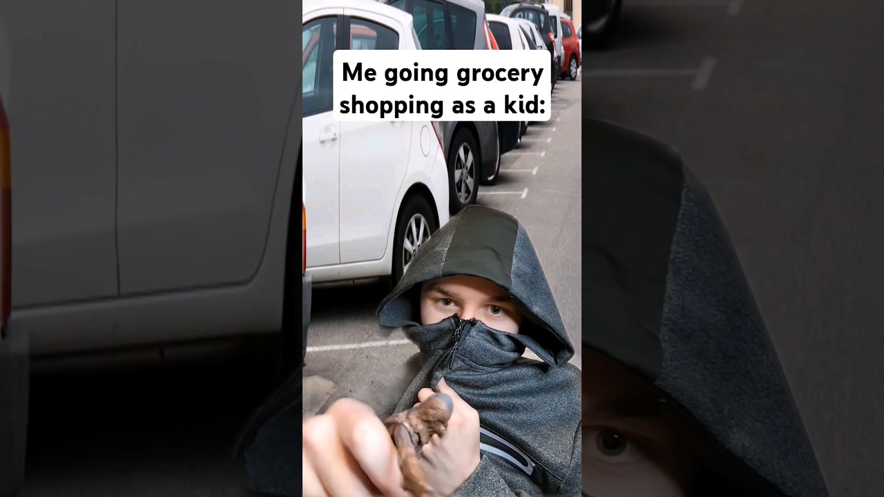 Grocery Shopping as a Kid #shorts #relatable #funny