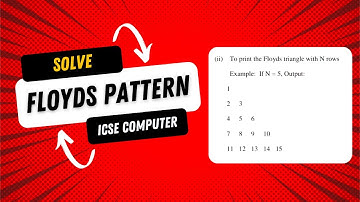 Important Pattern Floyds triangle class x ICSE computer applications