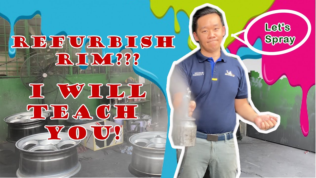 How to repair rim scratches, curb rash and spray car wheel - Refurbish Rim