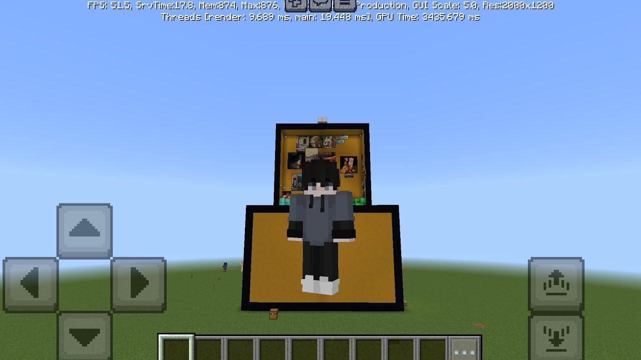 Dev sandığın içinde parkur vardı onu geçtim. Minecraft 