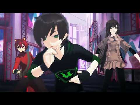 (MMD) Cinema FT.  Unreal KID (my newest oc)