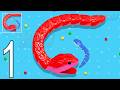 Snake Clash Gameplay Walkthrough Part 1 - Grow BIG & Dominate (iOS & Android)