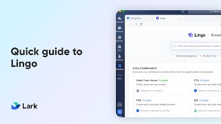 Lark 101 | Quick Guide to Lingo | Organize and Share Knowledge in Your Organization
