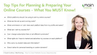 What You MUST Know Before Creating Online Courses: Top tips for choosing an online learning platform