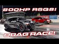 800HP POORUS! * Audi RSQ8 vs Lamborghini Urus & Tesla Model X P100D Drag Race