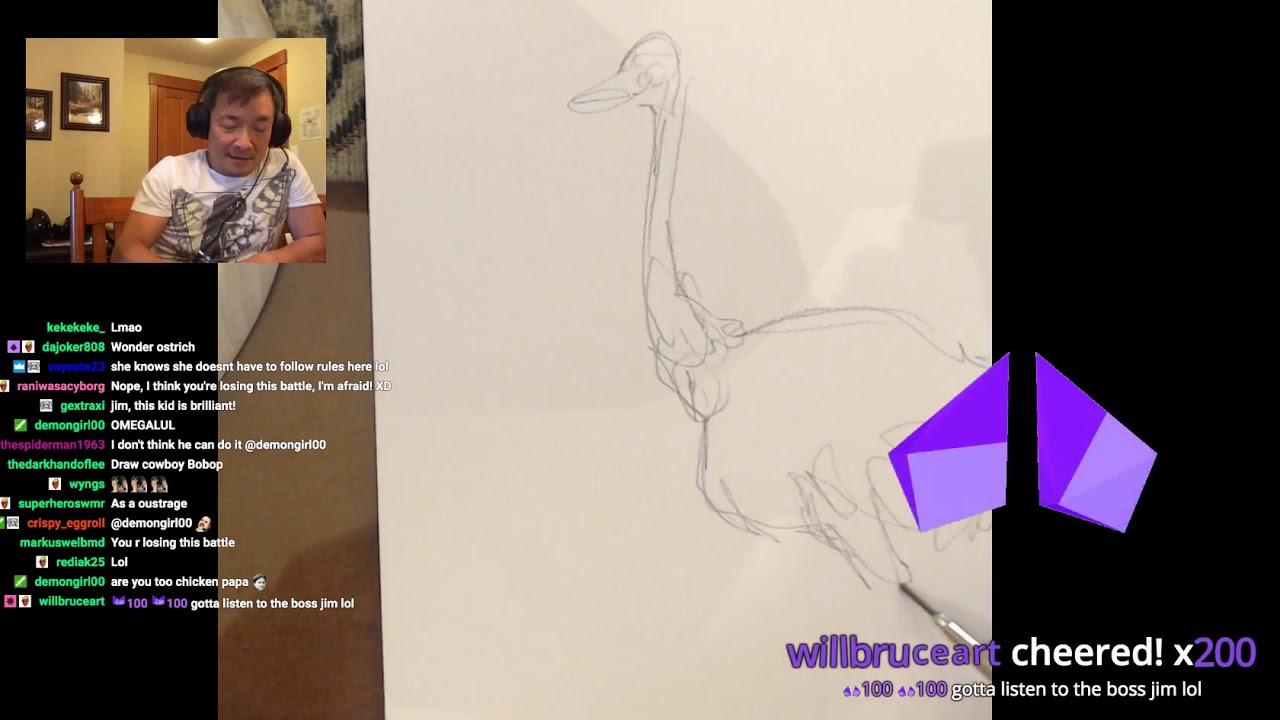 WONDER OSTRICH! FLASH SNAIL! GRIFTER! Art stream with Jim Lee!