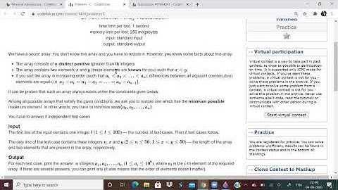 CODEFORCES ROUND 667 DIV 3. 04-09-2020.