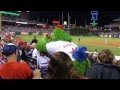 Philly Phanatic causing trouble in the stands.