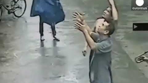 when you toss the kid a little too high - Reverse Rescue #shorts