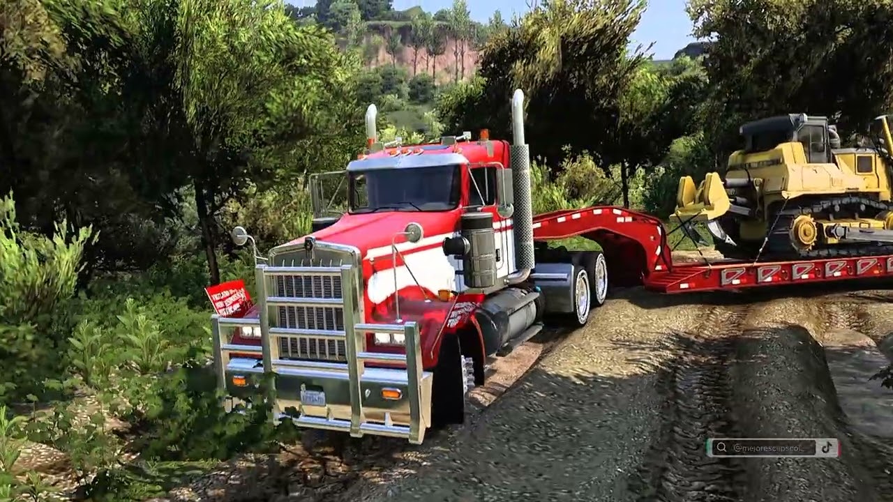 CARGA POR CARRETERAS EXTREMAS CON MI W900 + MAQUINARIA PESADA 