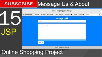 15. Online Shopping project in jsp - Message Us & About  (Eclipse IDE,Tomcat Sever, MySQL Database)
