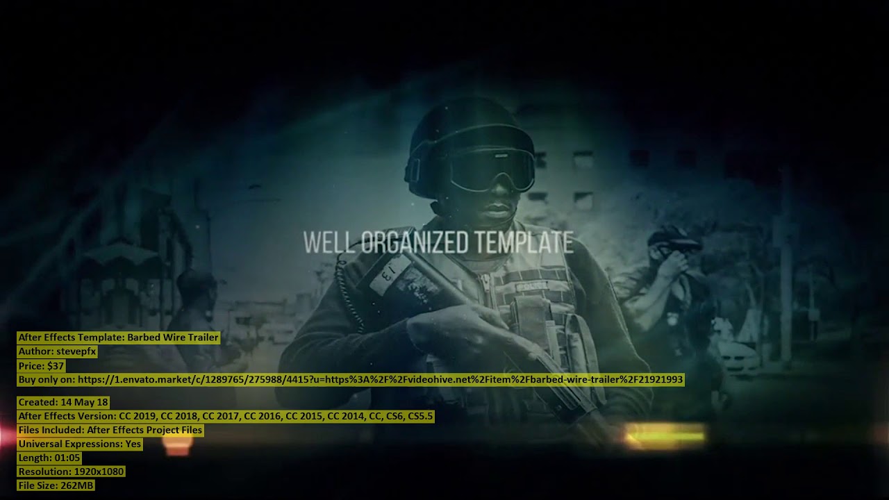Barbed Wire Trailer After Effects Template VideoHive 21921993 YouTube
