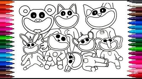 Poppy Playtime Chapter 3 New Coloring Pages / How to Color All Smiling Critters / NCS Music