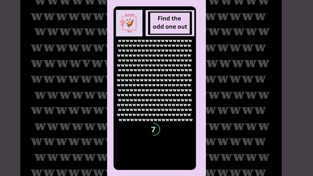 Find the odd one out 