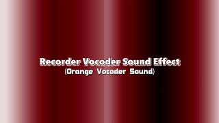 Recorder Vocoder Sound Effect