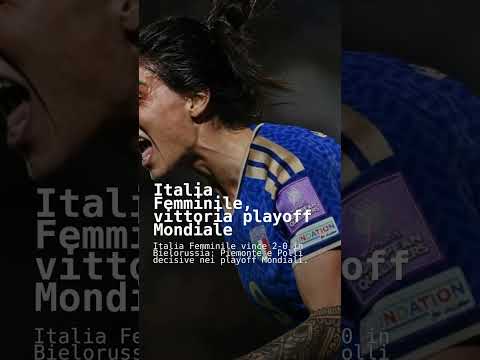 Video Italia Femminile, vittoria playoff Mondiale