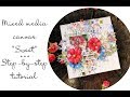 DIY Mixed media canvas. Tutorial/ Летний холст своими руками. Пошаговый мастер-класс.