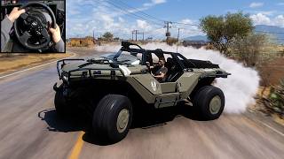 1300HP V12 SWAPPED HALO WARTHOG - Forza Horizon 5 | Steering Wheel Gameplay