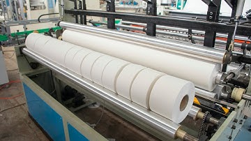 Full automatic maxi roll and small toilet tissue paper rewinding machine