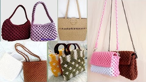 DIY: Macrame bag collection | Macrame bag design tutorial | macrame bag ideas | macrame pattern