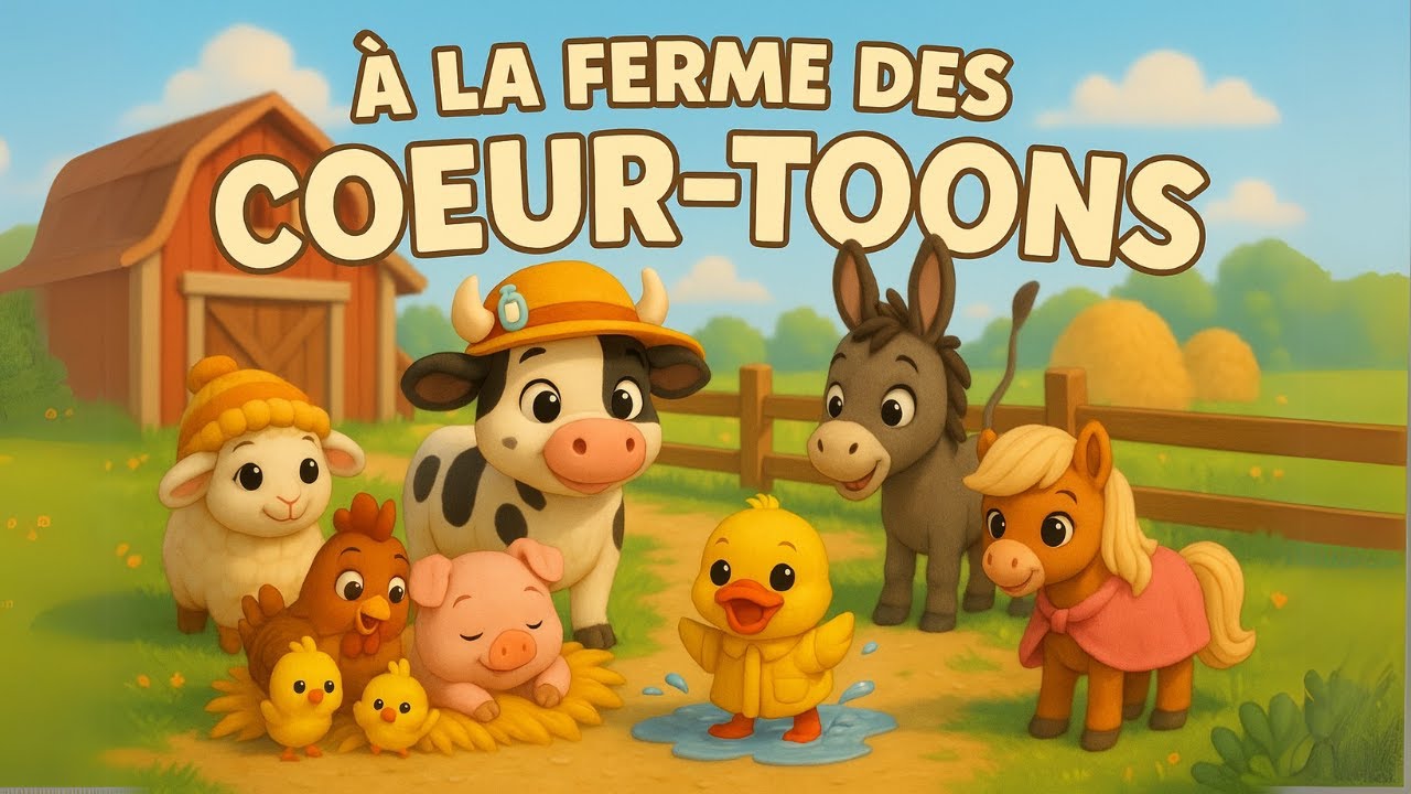 🐄 Les Animaux de la Ferme 🐔 | Comptine rigolote | Son des animaux pour ...