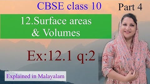Hoofdstuk 12 Oppervlakten en volumes Ex:12.1 q:2 CBSE klas 10 in het Malayalam