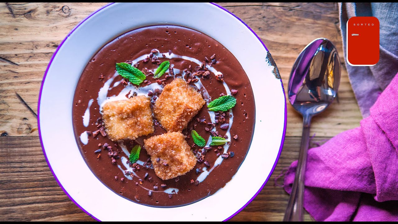 Chocolate Soup & Cinnamon Croutons YouTube