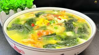 How To Make Tofu Shrimp Soup With Seaweed And Eggs