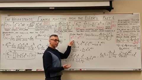 GAMMA FUNCTION - THE WEIERSTRASS  VERSION IN 2 WAYS - PART 4 by Dmitry Leiderman