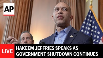 LIVE: Hakeem Jeffries speaks as government shutdown enters its fourth week
