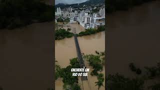 Enchente de 11,5 metros em Rio do Sul! É muita água! 😳 #enchentesc