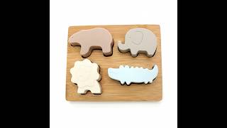 Snufie Bamboo Baby Puzzle – Soft Silicone Animal Pieces for Easy Gripping & Play screenshot 2