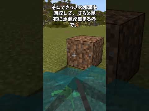 無限水源の秘密 #shorts  #マインクラフト #minecraft