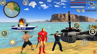 Iron Rope Hero Vice Town City Crime Simulator #30 - Fun at Miami Beach - Android Gameplay screenshot 1