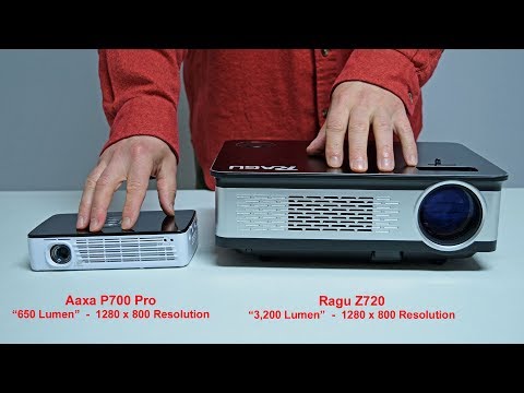 Projector Comparison: Aaxa P700 Pro vs Ragu Z720 budget projector (side by side review)