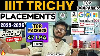 IIIT Trichy Placements 2025 - 2026 | B.Tech | Watch Before Admission!