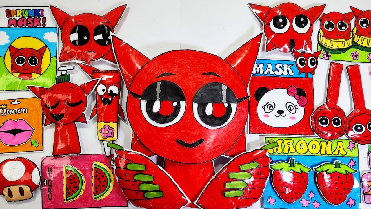 SPRUNKI OC: MROONA Blind Bags _ DIY Skincare + Makeup + Nails challenge!