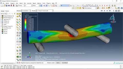 Simulation Bending behavior of aluminum foam-filled double cylindrical tubes in Abaqus