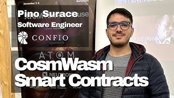 “Getting Started with CosmWasm Smart Contracts” • Workshop by Pino, Engineer @ Confio and CosmWasm
