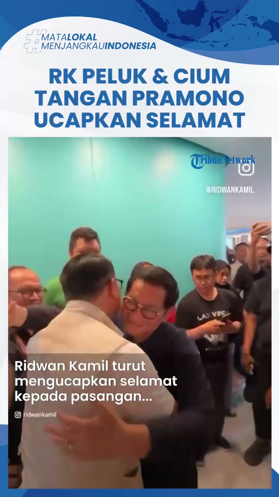 Momen Haru Ridwan Kamil Peluk dan Cium Tangan Pramono Anung, Ucapkan Selamat: Ini Takdir Terbaik
