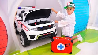 Vlad ve Niki oyuncak arabalarla eğleniyor - Çocuklar için komik videolar