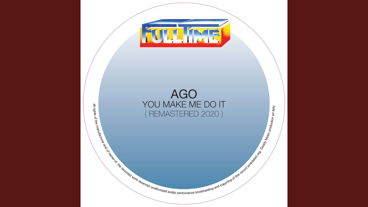 Ago – You Make Me Do It | Dr Packer & Mark Lower Vinyl
