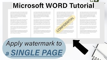How to Add Watermark Only on One Page | Microsoft Word